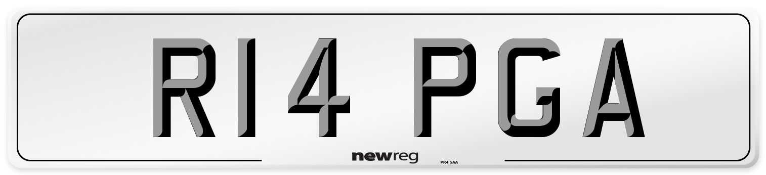 R14 PGA Front Number Plate
