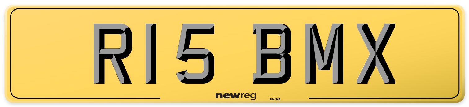 R15 BMX Rear Number Plate