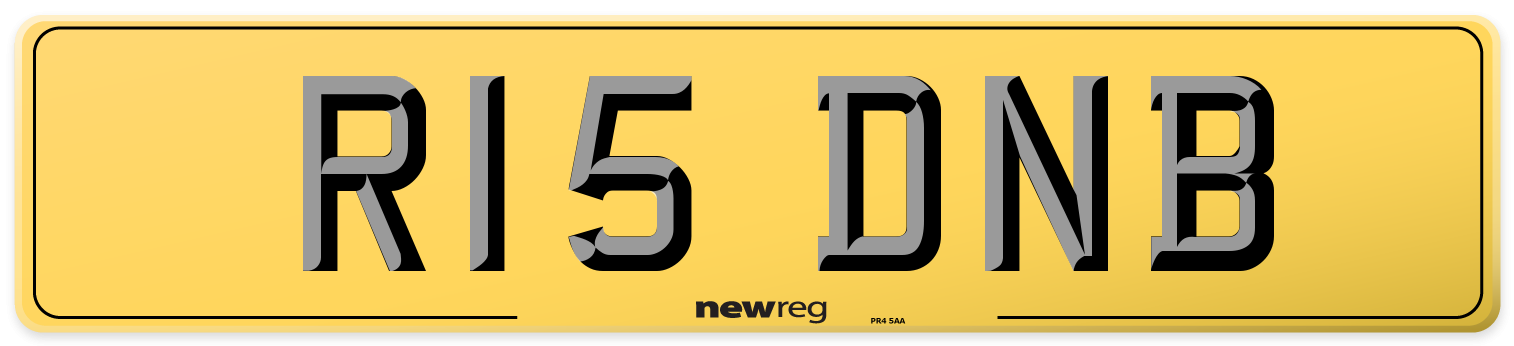 R15 DNB Rear Number Plate