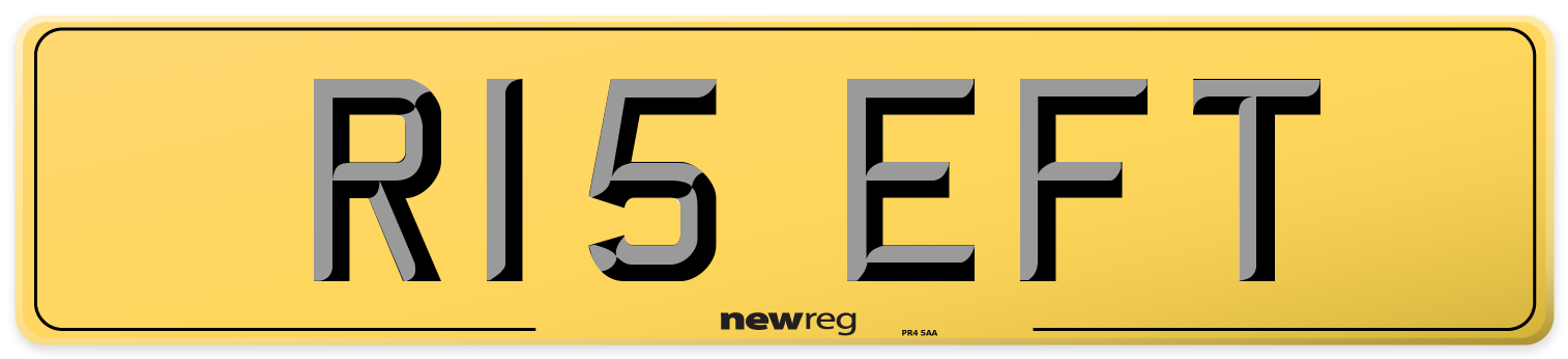 R15 EFT Rear Number Plate