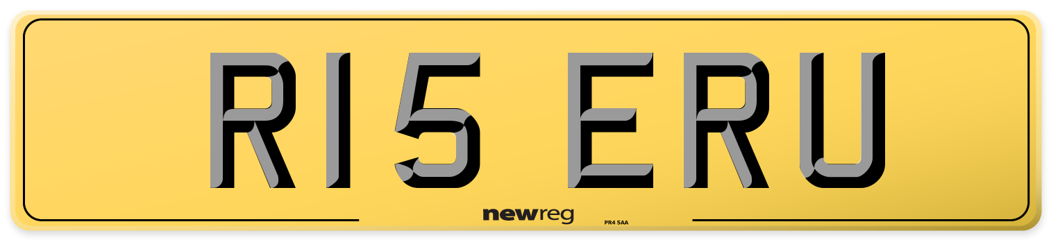 R15 ERU Rear Number Plate