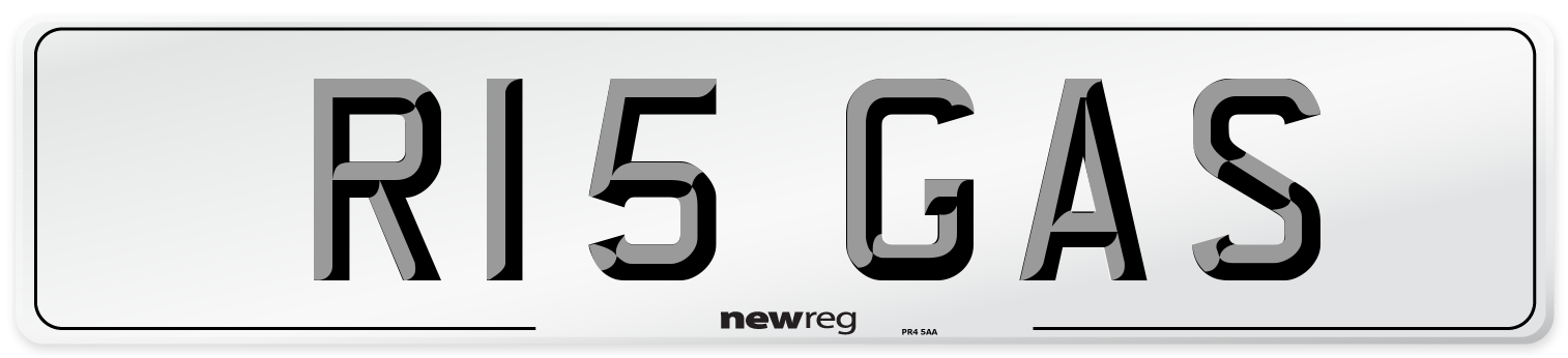 R15 GAS Front Number Plate