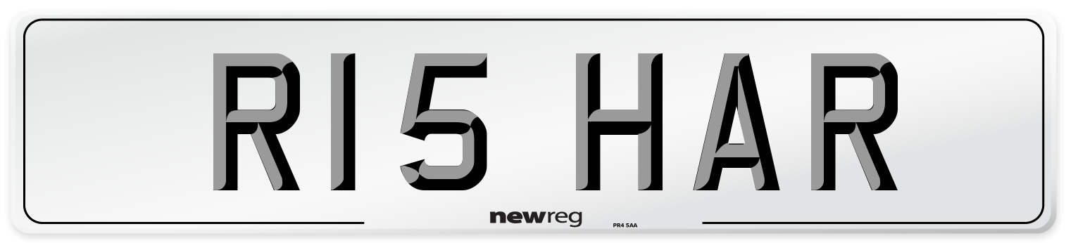 R15 HAR Front Number Plate