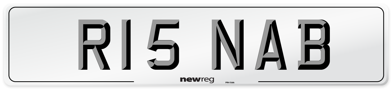 R15 NAB Front Number Plate