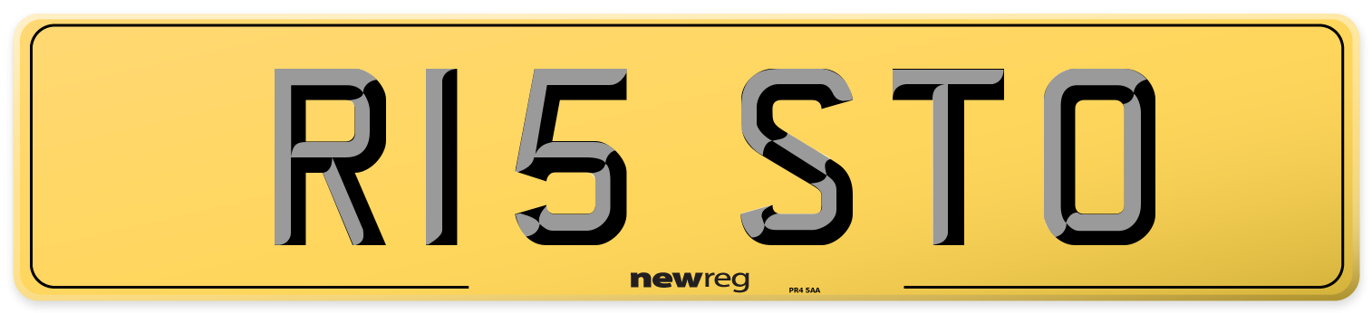 R15 STO Rear Number Plate
