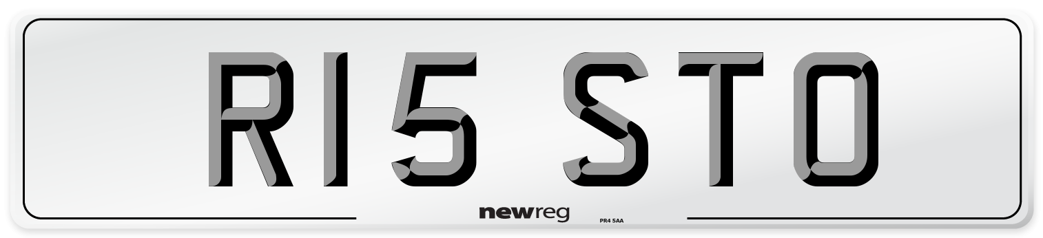 R15 STO Front Number Plate