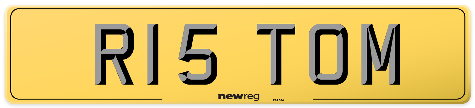 R15 TOM Rear Number Plate
