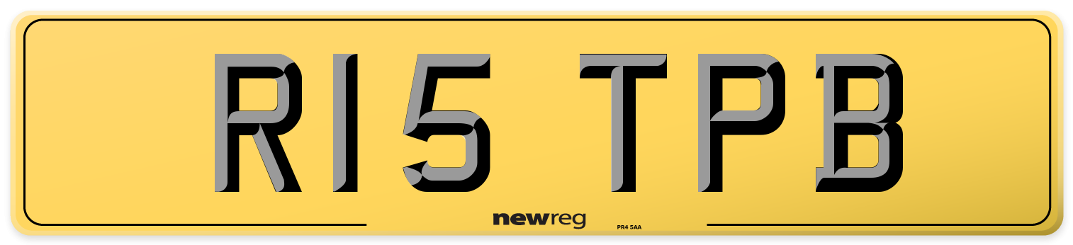 R15 TPB Rear Number Plate
