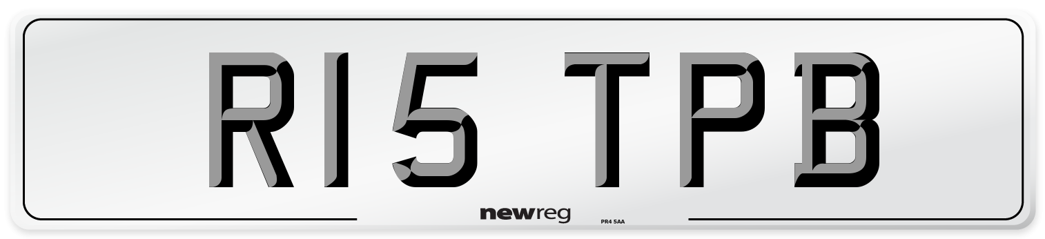 R15 TPB Front Number Plate