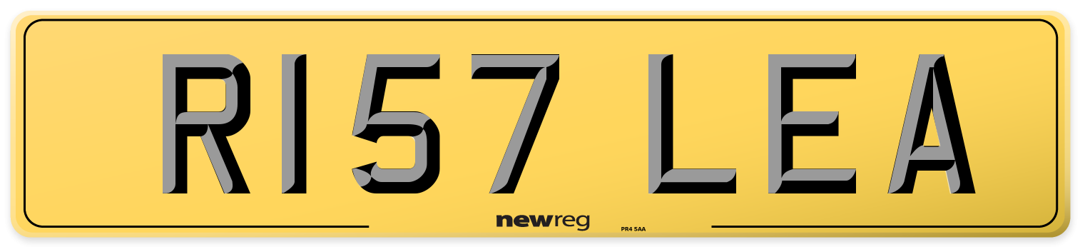 R157 LEA Rear Number Plate