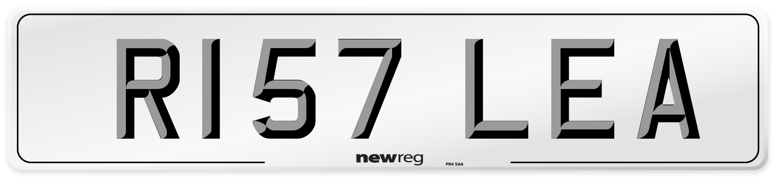 R157 LEA Front Number Plate
