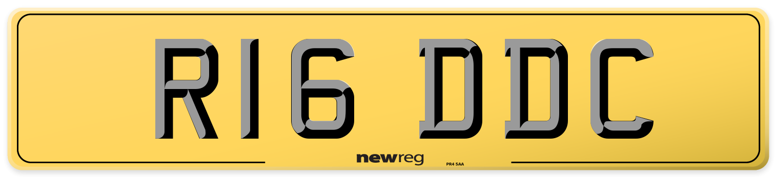 R16 DDC Rear Number Plate