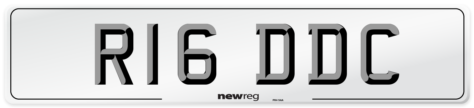 R16 DDC Front Number Plate