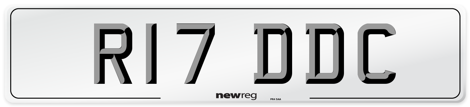R17 DDC Front Number Plate