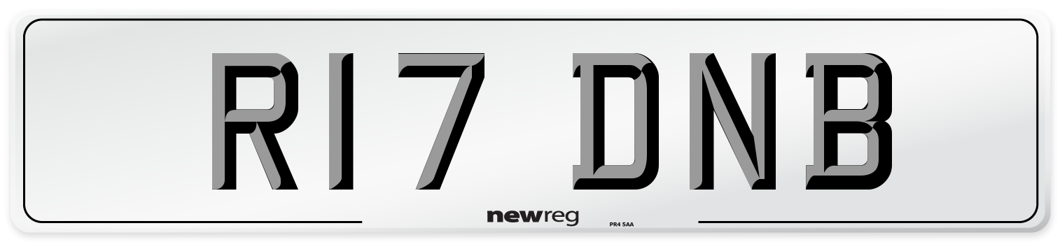 R17 DNB Front Number Plate
