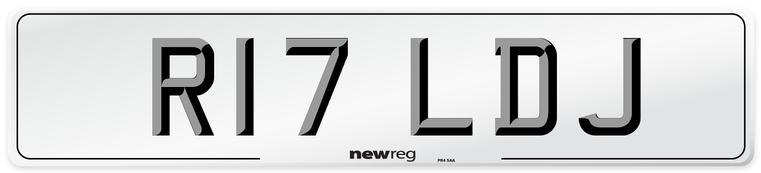 R17 LDJ Front Number Plate