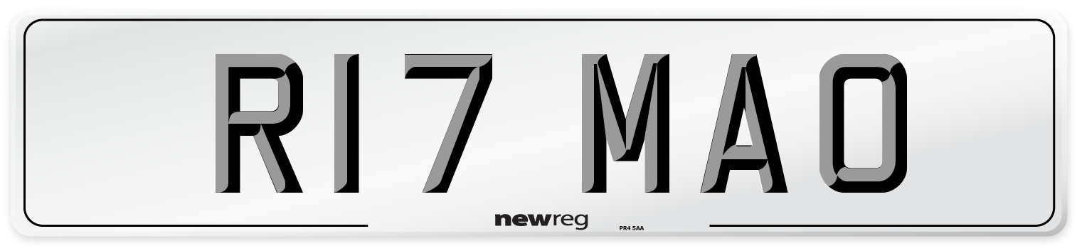 R17 MAO Front Number Plate