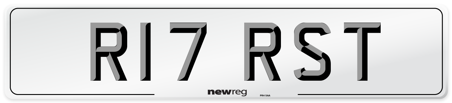 R17 RST Front Number Plate