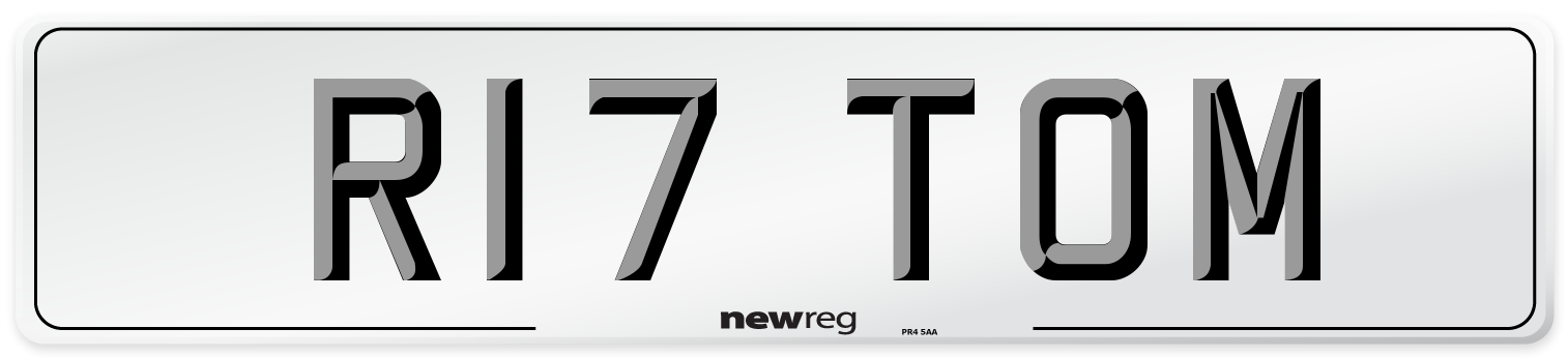 R17 TOM Front Number Plate
