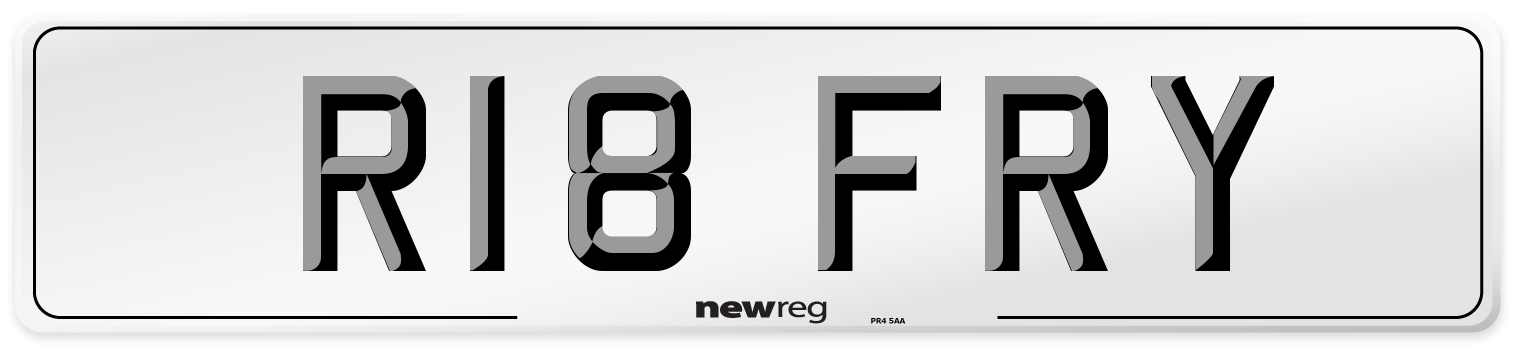 R18 FRY Front Number Plate