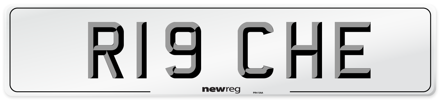 R19 CHE Front Number Plate