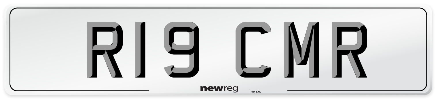 R19 CMR Front Number Plate