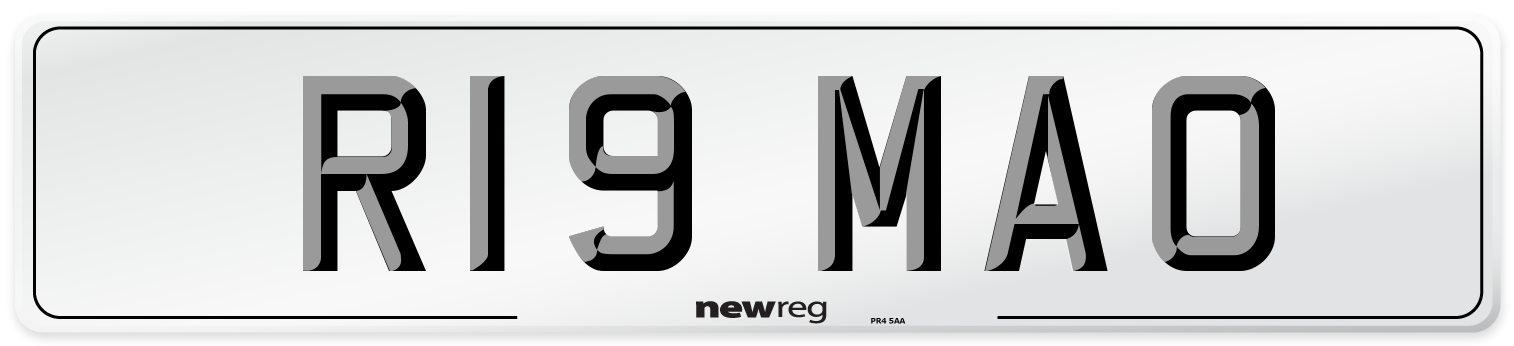 R19 MAO Front Number Plate