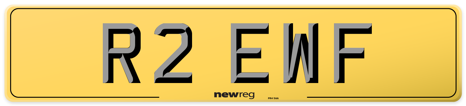 R2 EWF Rear Number Plate