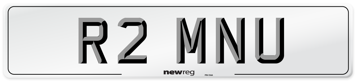 R2 MNU Front Number Plate