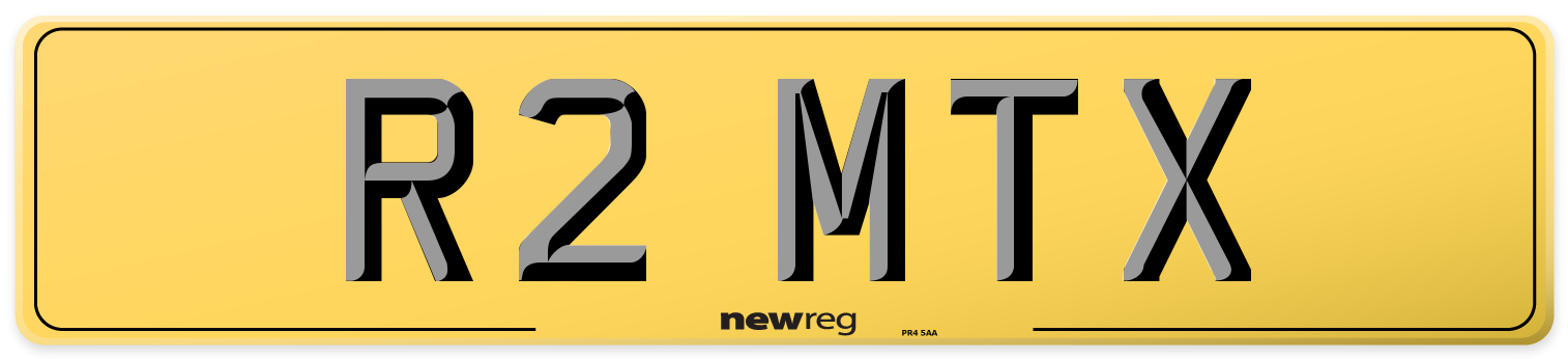 R2 MTX Rear Number Plate