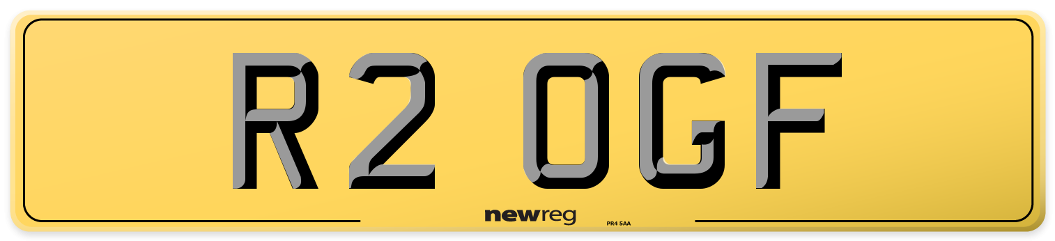 R2 OGF Rear Number Plate