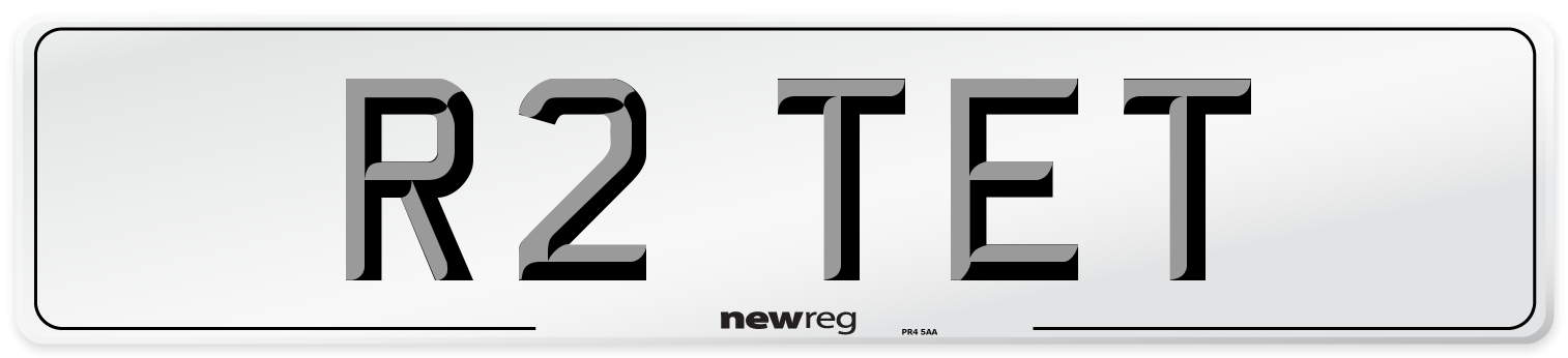 R2 TET Front Number Plate