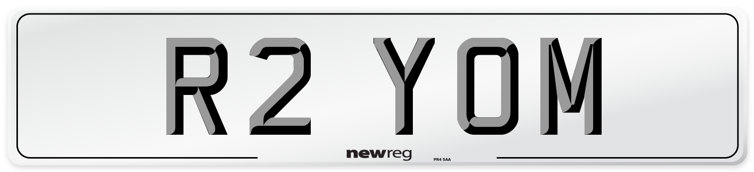 R2 YOM Front Number Plate