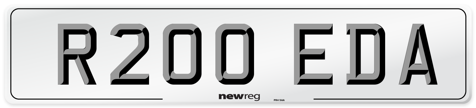 R200 EDA Front Number Plate