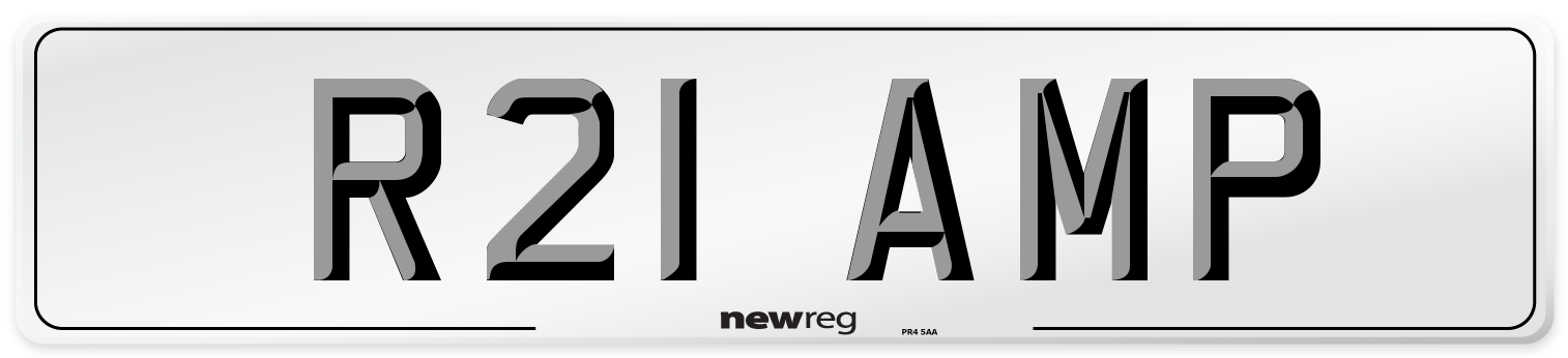 R21 AMP Front Number Plate