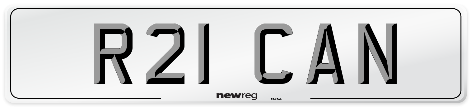 R21 CAN Front Number Plate