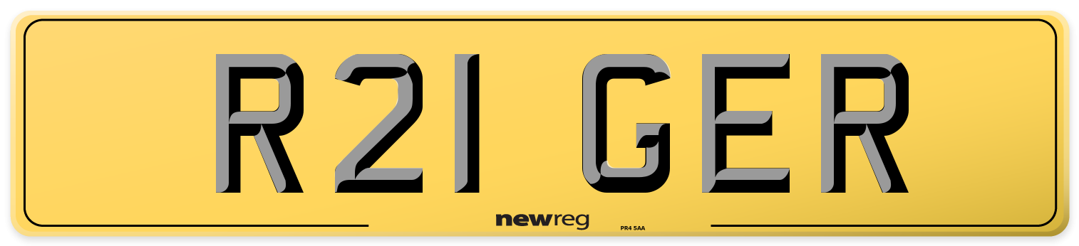 R21 GER Rear Number Plate