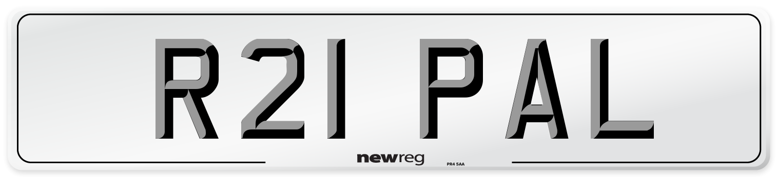R21 PAL Front Number Plate