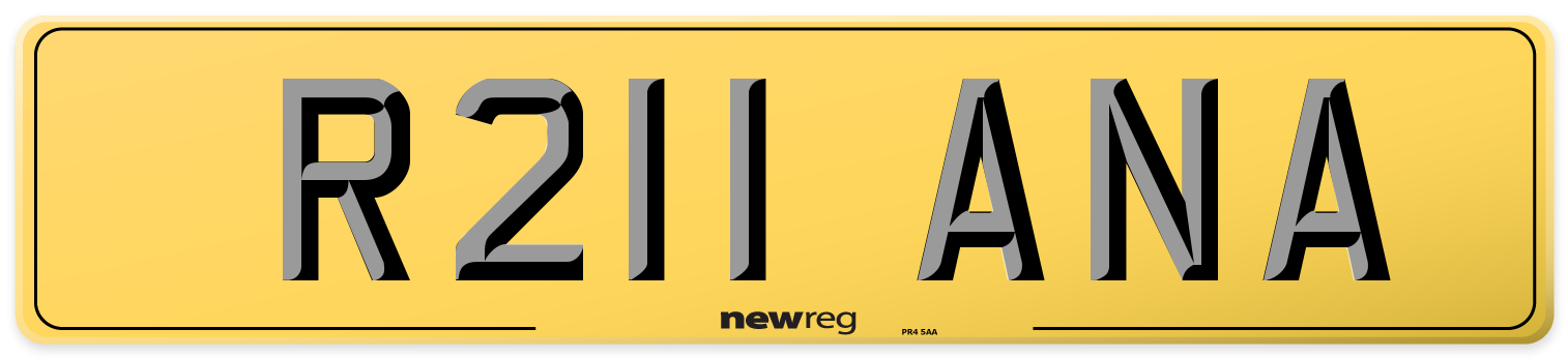 R211 ANA Rear Number Plate