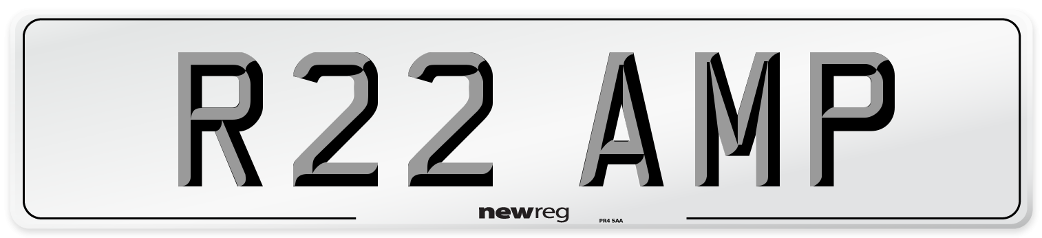 R22 AMP Front Number Plate