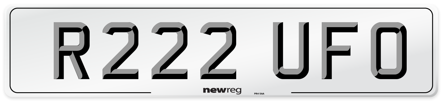 R222 UFO Front Number Plate