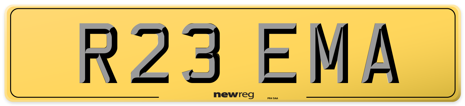 R23 EMA Rear Number Plate