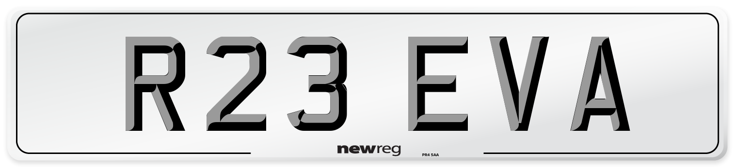 R23 EVA Front Number Plate