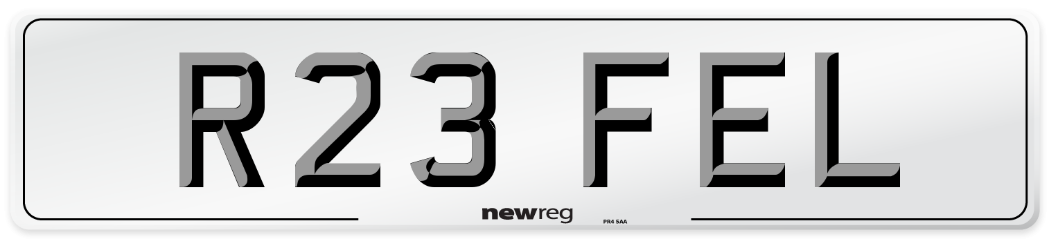R23 FEL Front Number Plate