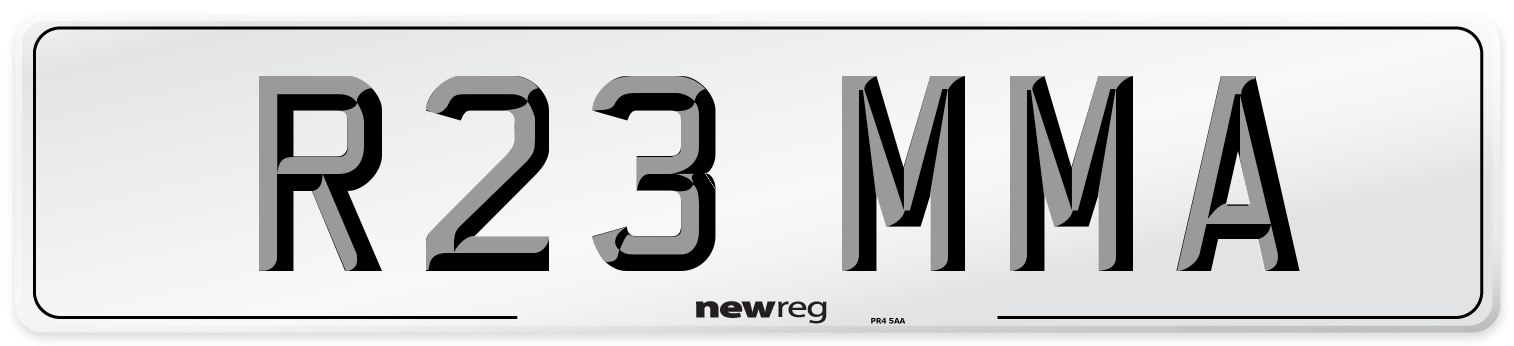 R23 MMA Front Number Plate