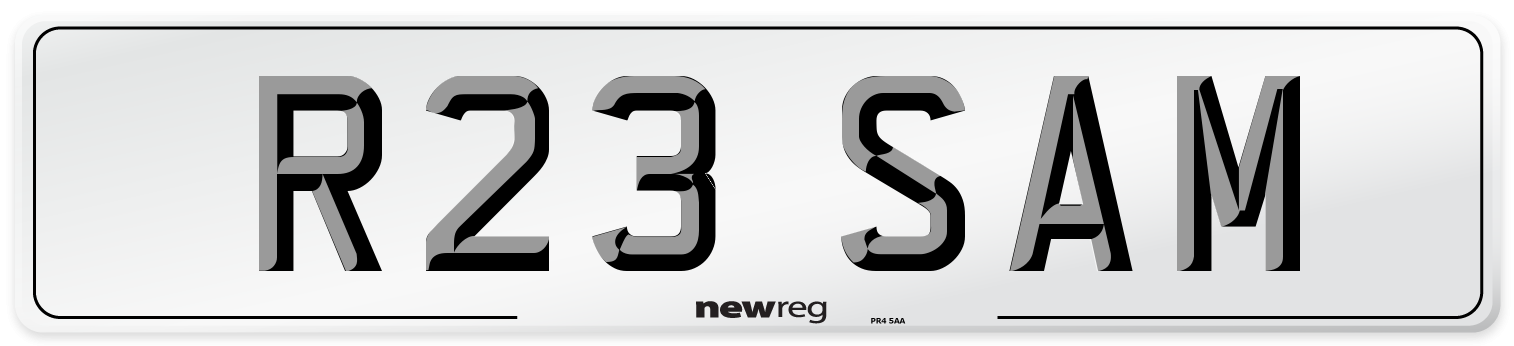 R23 SAM Front Number Plate