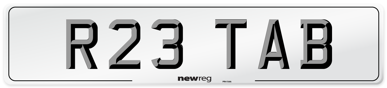 R23 TAB Front Number Plate