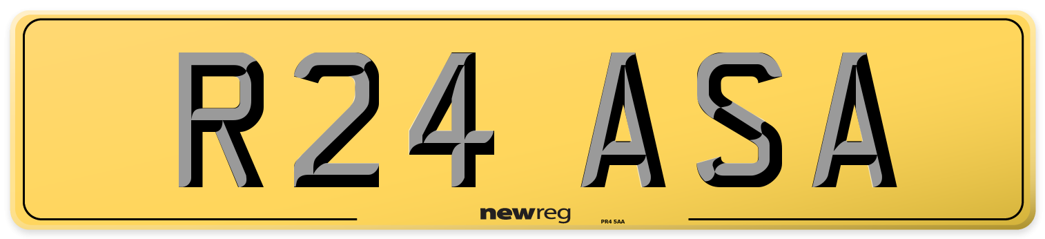 R24 ASA Rear Number Plate