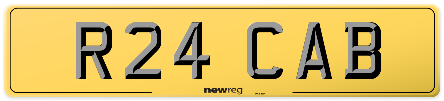 R24 CAB Rear Number Plate