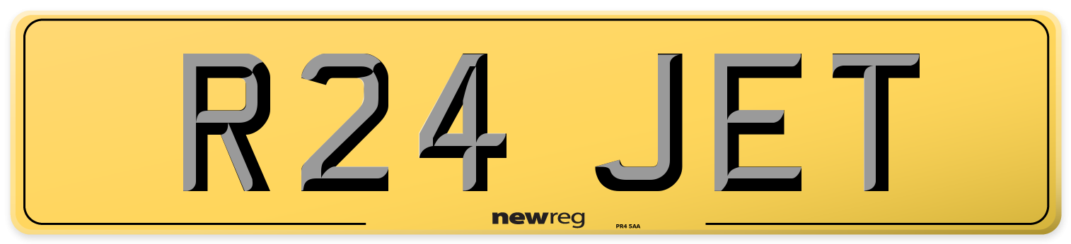 R24 JET Rear Number Plate
